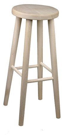 Stück Holz Buche hell heller Holzhocker Barstuhl Stuhl Barhocker 60 cm (Unbehandelt)