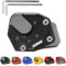Motorrad CNC Seitenständer Verbreiterung Ständer Seite Ständer Verlängerung Teller Pad für XADV X adv 750 2017 2018 2019 2020 (Titan + Schwarz)