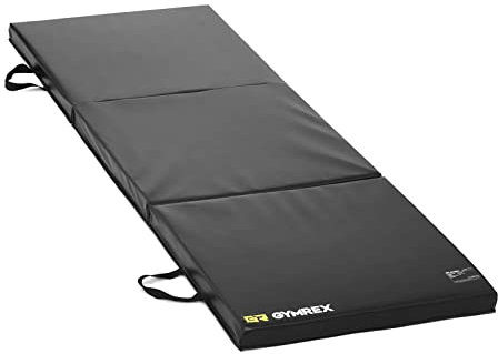 Gymrex GR-FM 18 Weichbodenmatte 180 x 60 x 5 cm faltbar schwarz Turnmatte Gymnastikmatte