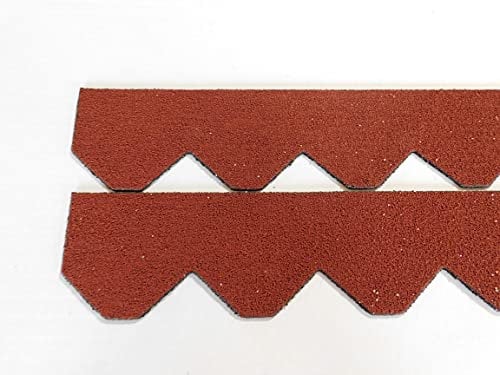 3 Sets Dachschindeln Schiefer (55 mm) rot 1,65 m² Manufaktur Martinshof Minidachschindeln, Schindelstreifen, Dachdeckung, Dachziegel, Miniaturschindeln
