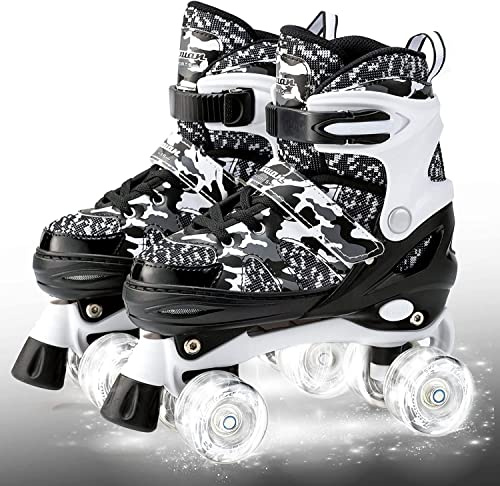 Roller Skates for Girls Womens Boys Ages 8-12 Adjustable Kids Youth Teens Rollerskate