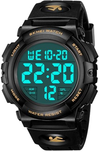 CIVO Men's Digital Sport Watch: Oversized Big Numbers LCD Backlight - Read Time at a Glance While Running No Need to Stop - Clear as Wall Clock from 4M - Waterproof for Outdoor Running & Camping