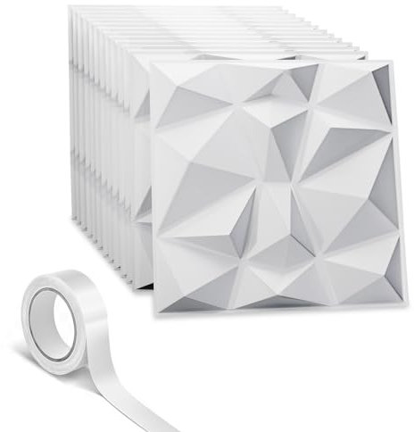 AMARA DECO - 30 unidades Paneles Decorativos Para Pared PVC 3D 30x30cm + Cinta Doble Cara Adhesiva. Revestimiento de Paredes PVC y Decoracion Gaming, Resistentes al Calor y Faciles de Limpiar