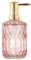 YunNasi Dosatore Sapone Liquido Vetro Dispenser Sapone Realizzato in Vetro per Detersivo per Piatti, Lozione Shampoo, Controsoffitto Bagno, Cucina, Lavanderia (Rosa)