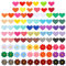 Patches Zum Aufnähen 92 Stück Herz Aufnäher Zum Aufbügeln Mini Aufnäher In Herzform Blumen Applikationen Blume Aufnäher Bügelflicken Applikation Für Jacken Hüte Rucksäcke Jeans(Farbe)