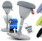 SteinLife Cone Bürohocker Ergonomisch [TESTSIEGER] Stehhocker Höhenverstellbar [58-83cm] Ergonomischer Hocker für Büro [Schwingeffekt] Wackelhocker Sitzhocker | Arbeitshocker rutschfest