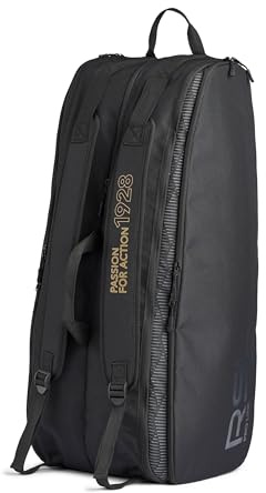 RSL Schlägertasche für 6 Schläger Racket Bag | Pro Line | für Badminton, Federball, Tennis, Squash | Schwarz