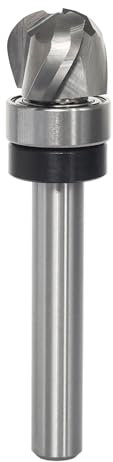 AKYLIN Kugelkopffräser 8mm Schaft，16mm Schnittdurchmesser，Radius 8mm，Hohlkehlfräser Hartmetall Radiusfräser Kugelfräser für Holzbearbeitung Werkzeug