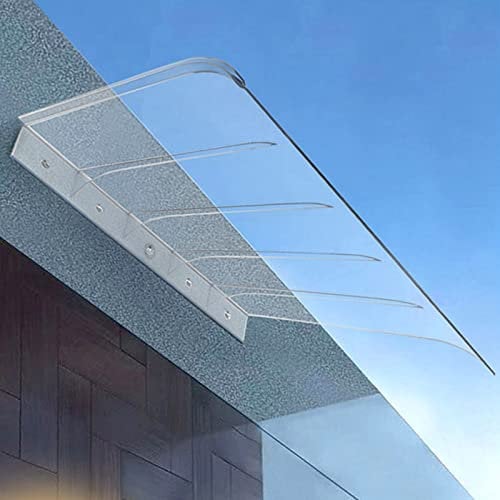Sunshade Patio Window Awning Door Canopy, Mute Outdoor UV Rain Snow Protection Shetter Transparent Polycarbonate Cover Entry Awning