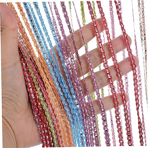 String Curtains for Doors, Door Fly Screen Curtain 39.37x78.74 inch Extra Length Tassel Hanging Lightweight Shiny Fly String Curtains for Windows, Rainbow Color, Beaded Door Curtain Fly Screen