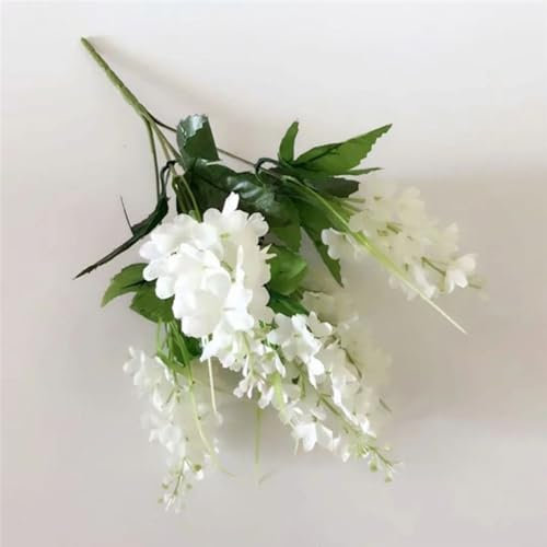 CNANRNANC Artificial Hyacinth, 5 Heads, 33cm, White, Elegant and Fashionable, Artificial Flowers for Office, Party, Wedding, Home Decoration