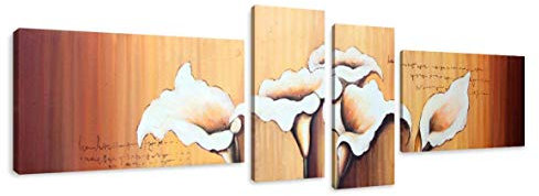 Visario Bilder auf Leinwand Abstrakt 145 x 30 cm Modell-Nr. 6704 Bild fertig gerahmt auf echtem Holzrahmen riesig.