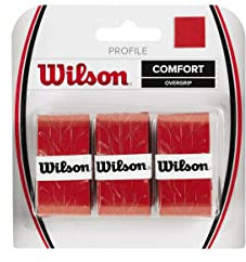 Wilson Profile 3 Pack, Overgrip Para Raqueta Unisex Adulto, Rosso (Red), Pack