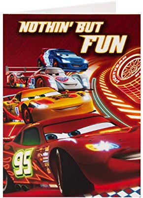 Disney Cars Lighting McQueen Nothin' but Fun Birthday Card by