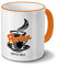 digital print Tasse mit Namen Florian - Motiv Coffee Mug - Namenstasse, Kaffeebecher, Mug, Becher, Kaffeetasse - Farbe Orange