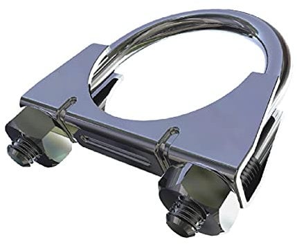 2 x Universal U Bolt Clamps/Heavy Duty Exhaust Clamp/TV Sky Aerial Pipe [ 48mm ]