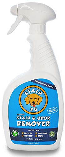 STAIN FU Pro Strength Carpet Odor & Stain Remover Works Like Magic in a Bottle on Tough Urine Feces Vomit and Even red Wine Too! 24 fl.oz