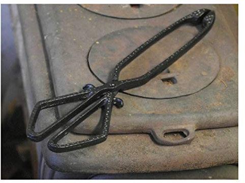 green county hardware Black Iron Scissor Coal Tongs 13 Fireside Fireplace Fire Companion