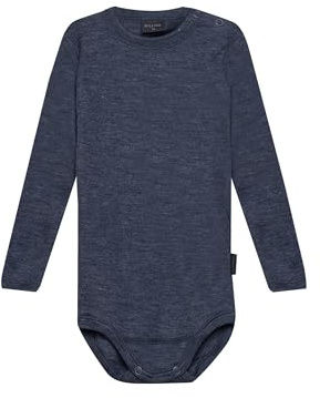 Dilling Bodysuits Long Sleeve Bio Merinowolle Mottled Blue 80 Baby Geschenk Junge Wolle Seide Body Kleidung Born