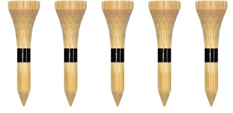 Zivisk Bamboo Golf Tees 38mm 100 Count, 1-1/2 inch Small Wooden Golf Tees - Natural Color