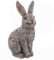 linoows Hase, Garten Figur Häschen, Garten Hase sitzend, Osterhase Skulptur Magnesia