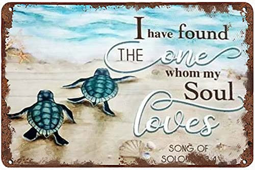 graman Metall-Blechschild mit Aufschrift „Beach I Have Found The One Whom My Soul Loves“, Retro, Wanddekoration, Vintage, Küche, Backblech, für Zuhause, Wanddekoration, Geschenke, 20 x 30 cm