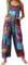 YILEEGOO Cotton Linen Dungarees for Women, Ladies Casual Overalls Baggy Wide Leg Pants Jumpsuit Playsuit (Blue#1, Large)