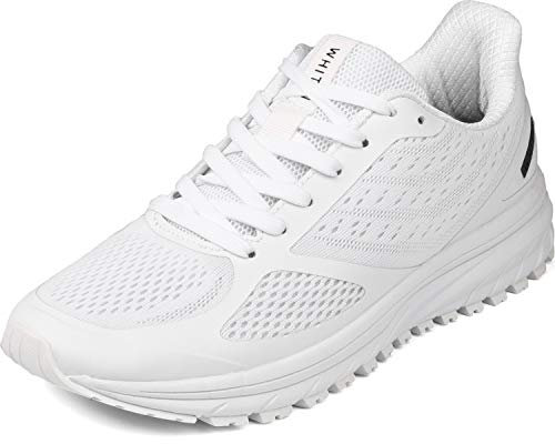 WHITIN Damen Herren Sportschuhe Sneakers Turnschuhe Frauen Laufschuhe Walkingschuhe Jungen Joggingschuhe Moderne Freizeitschuhe Fitness Schuhe Weiß Größe 38