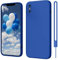 ElestBela Coque de protection pour iPhone X, iPhone XS - Coque Apple en silicone - Pour iPhone X/XS 5,8'' - Ultra fine - Avec microfibre - Anti-rayures - Bleu roi
