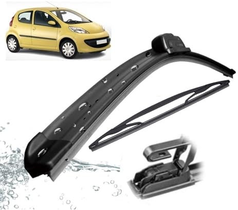 2 teile/satz Vorne Hinten Heckklappe Wischerblätter for Citroen C1 MK1 2014 2013 2012 2011 2010 2009 for Peugeot 107 Toyota Aygo