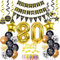 Luftballons 80. Geburtstag Deko Schwarz Gold, deko 80. Geburtstag Dekoration, Ballon 80 Geburtstag Mann deko, gold Tortendeko Geburtstag 80 Jahre Mann Geburtstagsdeko 80 Jahre Männer Frauen gold