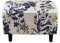 XHDZSW Ottomane Schonbezug, Hockerbezug, Stretch Bezug Ottomane Abdeckung, Hocker Husse für Fußhocker Rechteckig, Überzug Hocker Protector (Meer Aus Blumen)