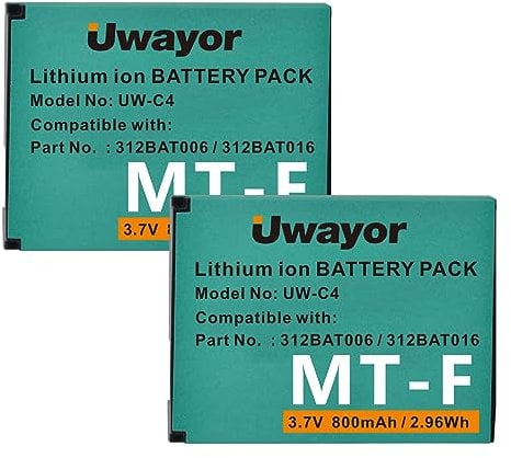 Uwayor 2 Stück für AVM Fritz!Fon MT-F / M2 / C4 / C5, 2 x Ersatz-Akku für Original AVM Fritz Fon 312BAT006, 312BAT016(1600mAh)