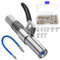 HIMOMO G Coupler für Fettpresse, Fettpresse Mundstück mit 30-cm-Schlauch und 60Pcs Schmiernippel M6 M8 M10, Fettpresse Kupplung Mundstück Kupplung für Kegel-Schmiernippel alle Arten von Fettpressen
