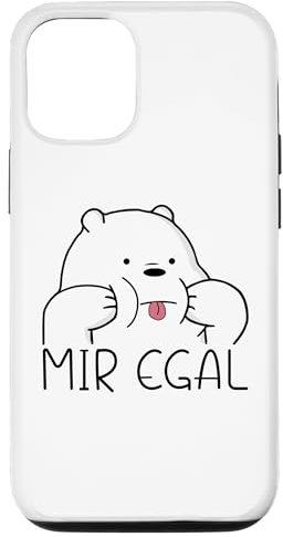 Hülle für iPhone 15 Mir Egal Bär Lustiger Spruch Damen Herren Kinder Bärchen