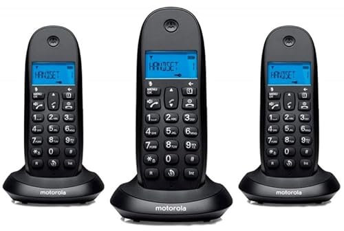 MOTOROLA C1003 CB+ Telefono DECT Nero Trio