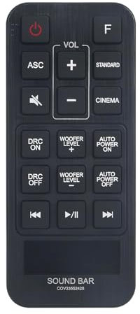 AULCMEET COV33552428 COV34445442 COV33552406 Ersatzfernbedienung Kompatibel mit LG Subwoofer Lautsprechersystem Verstärker LAC553B LAS260B LAS160B SH2 SH4 SH3B DSH3