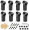 Chain Link Fence Post T Clamp Set | 8X Stainless Steel Tube Connector Clamps with Hex Key and Protective Gloves | Comprehensive Bracket Kit with Nuts and Screws Included | Great for Outdoor Fencing