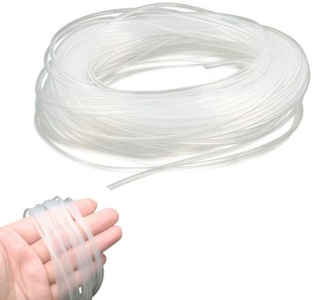 Stubotar Tubo di silicone 10M, 0.8mm ID x 3mm OD, Tubo in silicone trasparente, flessibile, resistente alle alte temperature, per uso alimentare