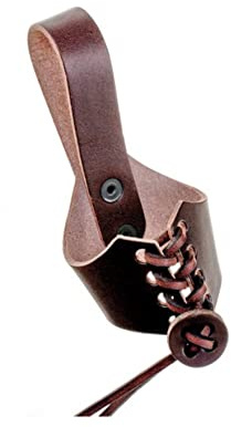 Trinkhornhalter Gürtelhalter aus weichem Leder für Trinkhorn ab 0,05-1,0 L Braun oder Schwarz Mittelalter Wikinger LARP (braun, Größe 1 - für 0,05-0,2 l.)