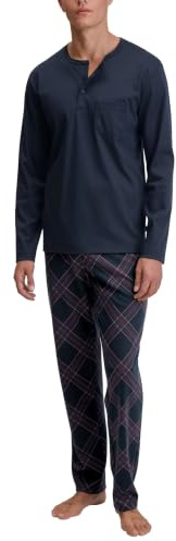 CALIDA Relax Comfy Pyjama Herren | Schlafanzug mit weicher Interlock-Qualität, angenehm wärmend und komfortabel geschnitten