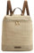 Anopo Mochila Pequeña de Paja para Mujer Estilo Bohemio con Cordón Hecha a Mano para Playa Bolso de Hombro Mochila Informal para Vacaciones de Verano Caqui