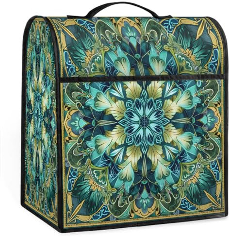 Kitchen Aid Mixer Cover Compatible with 6-8 Quarts, Cover for Ktchen Aid Stand Mixer, Kitchen Aid Dust Cover for Mixers, Kitchen Aid Bowl Lift Mixer Appliance Covers Pattern Mandala Colorful
