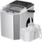 Silonn Ice Maker Countertop, Portable Ice Machine with Carry Handle, Self-Cleaning Ice Cube Makers with Basket and Scoop, 26lbs in 24h, 9 Ice Cubes Ready in 6 Mins, Ideal for Home, Kitchen and Camping