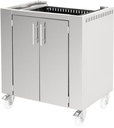 Buffalo AU426 Charcoal Oven Base Cupboard, 750mm | Secures the charcoal oven safely to optimize workspace height and efficiency in busy commercial kitchens.