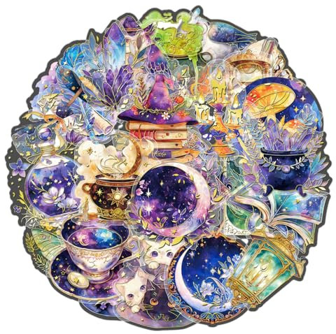 60 Stück Magische Holografische Aufkleber, Transparente Scrapbooking Aufkleber, PET Aufkleber Scrapbooking, Hologramm Sticker Kinder, Dekorative Aufkleber für DIY Notizbuch Fotobuch Tagebuch