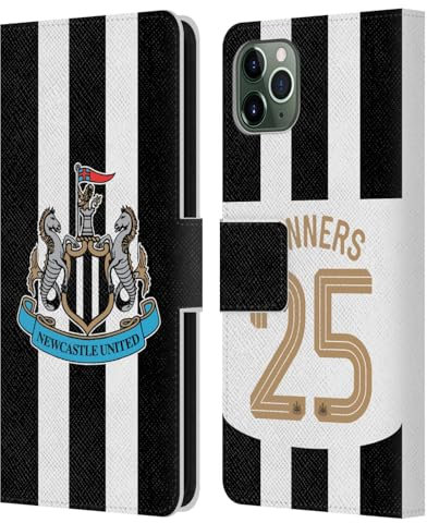Head Case Designs Officially Licensed Newcastle United Football Club Home Kit 2025 Cup Winners Leather Wallet Case Compatible With Apple iPhone 11 Pro Max