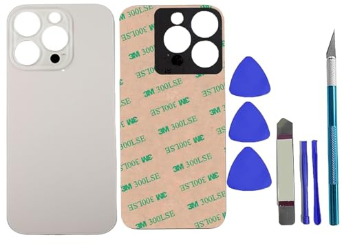 Peixiong 16 Pro Rear Back Glass Replacement for iPhone 16 Pro Rear Back Glass Cover Replacement 6.3-inch with Pre-Installed Adhesive and 16Pro Reparing Tool Kit (Desert Titanium)