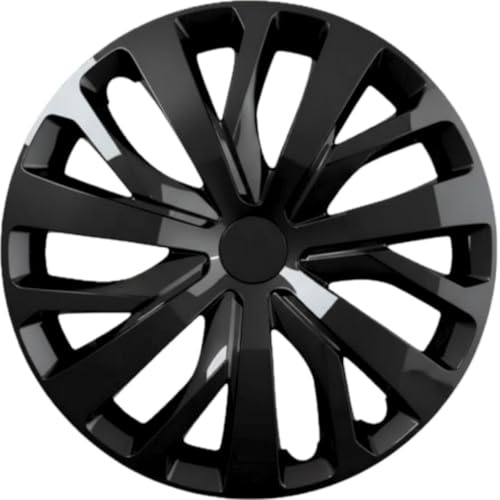 Trimak Radkappen, Radzierblenden, 4er Set, Schwarz, ABS Kunststoff, schlagfest und hochwertigem (Schwarz Snowflake, 14)