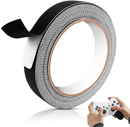 1 Rolle Gummi-Griffband, 2 cm x 4,8 m, ultradünn, stark haftend, rutschfest, wasserdicht, hitzebeständig,verschleißfest,mit Polsterung – für sicherere Griffe und Kontaktflächen,bietet Halt und Komfort